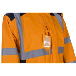 Parka De Pluie HV Haute Visibilité Robuste Coverguard SANGAKU -Vêtements Travail Série parka de pluie hv haute visibilite robuste coverguard sangaku orange badge