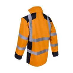 Parka De Pluie HV Haute Visibilité Robuste Coverguard SANGAKU -Vêtements Travail Série parka de pluie hv haute visibilite robuste coverguard sangaku orange dos