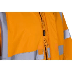 Parka De Pluie HV Haute Visibilité Robuste Coverguard SANGAKU -Vêtements Travail Série parka de pluie hv haute visibilite robuste coverguard sangaku orange fermeture