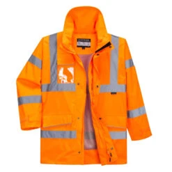 Parka Haute Visibilité Imperméable Portwest EXTREME -Vêtements Travail Série parka haute visibilite impermeable portwest extreme orange detail
