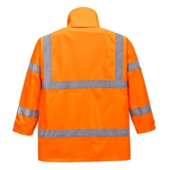 Parka Haute Visibilité Imperméable Portwest EXTREME -Vêtements Travail Série parka haute visibilite impermeable portwest extreme orange dos
