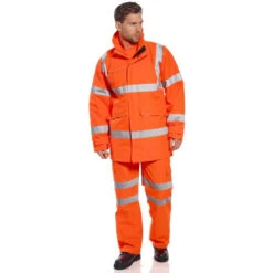 Parka Haute Visibilité Imperméable Portwest EXTREME -Vêtements Travail Série parka haute visibilite impermeable portwest extreme orange porte