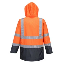 Parka Haute Visibilité Multi-risques Portwest Bizflame -Vêtements Travail Série parka haute visibilite multi risques portwest bizflame orange marine dos