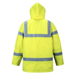 Parka Haute Visibilité Matelassée Portwest Traffic -Vêtements Travail Série parka haute visibilite portwest traffic jaune dos