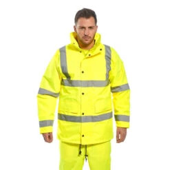 Parka Haute Visibilité Matelassée Portwest Traffic -Vêtements Travail Série parka haute visibilite portwest traffic jaune porte