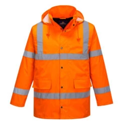 Parka Haute Visibilité Matelassée Portwest Traffic -Vêtements Travail Série parka haute visibilite portwest traffic orange