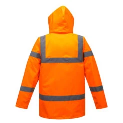 Parka Haute Visibilité Matelassée Portwest Traffic -Vêtements Travail Série parka haute visibilite portwest traffic orange dos