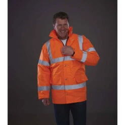 Parka Haute Visibilité Imperméable Yoko -Vêtements Travail Série parka haute visibilite yoko orange porte