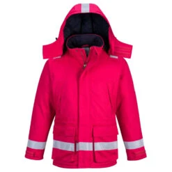 Parka Ignifugée Portwest Antistatique Hiver -Vêtements Travail Série parka hiver fr antistatique portwest bizflame rouge 2