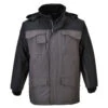 Parka Imperméable Rip Stop Portwest Bicolore -Vêtements Travail Série parka rs bicolore portwest noir gris