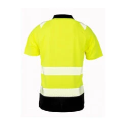 Polo De Sécurité HV Recyclé RESULT -Vêtements Travail Série polo de securite recycle result jaune noir dos