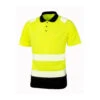 Polo De Sécurité HV Recyclé RESULT -Vêtements Travail Série polo de securite recycle result jaune noir face