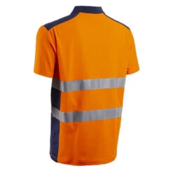Polo De Travail Manches Courtes Haute Visibilité Anti-UV Coverguard OKI -Vêtements Travail Série polo de travail manches courtes haute visibilite anti uv coverguard oki orange dos