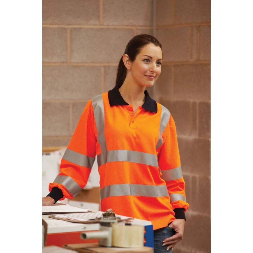 Polo De Travail Manches Longues Haute Visibilité Yoko HI VIZ 6 Polo De Travail Manches Longues Haute Visibilité Yoko HI VIZ – Image 4