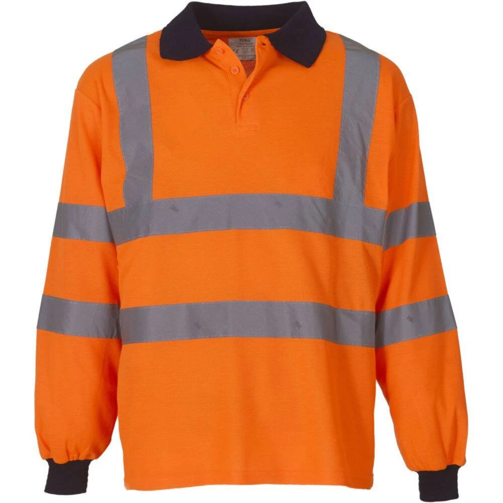 Polo De Travail Manches Longues Haute Visibilité Yoko HI VIZ 4 Polo De Travail Manches Longues Haute Visibilité Yoko HI VIZ – Image 2