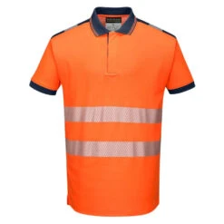 Polo Haute Visibilité Portwest VISION -Vêtements Travail Série polo haute visibilite portwest vision orange noir