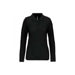 Polo Manches Longues Femme WK. Designed To Work -Vêtements Travail Série polo manches longues femme wk designed to work face noir