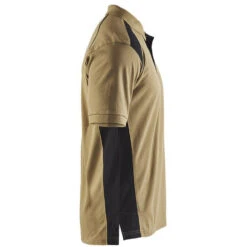 Polo Blaklader Maille Piqué Homme -Vêtements Travail Série polo pique homme blaklader beige epaule noir cote1 1