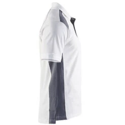 Polo Blaklader Maille Piqué Homme -Vêtements Travail Série polo pique homme blaklader blanc epaule grise cote1 1
