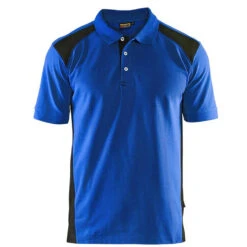 Polo Blaklader Maille Piqué Homme -Vêtements Travail Série polo pique homme blaklader bleu roi epaule noir 1