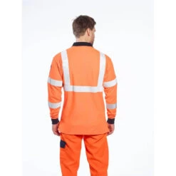 Portwest Modaflame GO/RT High Visibility Flame Retardant Polo Shirt -Vêtements Travail Série polo resistant a la flamme portwest modaflame orange porte2