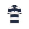 Polo Rugby Rayé Manches Courtes Kariban 100% Coton -Vêtements Travail Série polo rugby raye manches courtes kariban 100 coton navy white