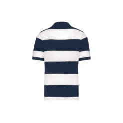 Polo Rugby Rayé Manches Courtes Kariban 100% Coton -Vêtements Travail Série polo rugby raye manches courtes kariban 100 coton navy white dos
