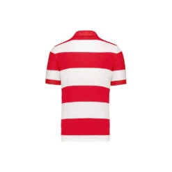 Polo Rugby Rayé Manches Courtes Kariban 100% Coton -Vêtements Travail Série polo rugby raye manches courtes kariban 100 coton red white dos