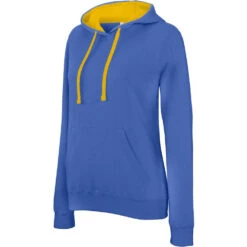 Sweat-shirt à Capuche Contrastée FEMME KARIBAN -Vêtements Travail Série ps k465 fs lightroyalblue yellow