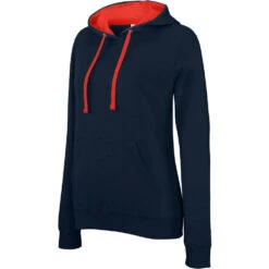 Sweat-shirt à Capuche Contrastée FEMME KARIBAN -Vêtements Travail Série ps k465 fs navy red