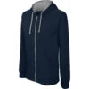 Sweat-shirt Zippé Capuche Contrastée Kariban Homme -Vêtements Travail Série ps k466 fs navy finegrey 1