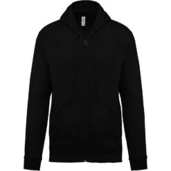 Sweat-shirt Zippé Capuche Kariban -Vêtements Travail Série ps k479 black 1