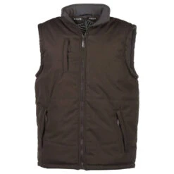 Gilet Sans Manches Matelassé Et Polaire Regate Pen Duick -Vêtements Travail Série regate bodywarmer matelasse et polaire marron