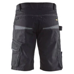 Short De Travail Blaklader Ripstop 33 Short De Travail Blaklader Ripstop -Vêtements Travail Série short de services ripstop blaklader polycoton noir gris fonc dos 1