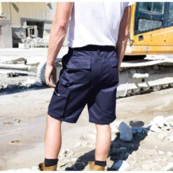 Short De Travail Action Work Guard Result -Vêtements Travail Série short de travail action work guard result navy mannequin arriere