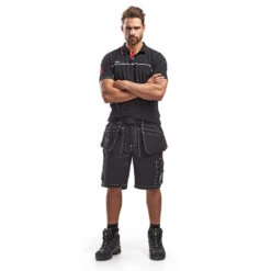 Short De Travail Blaklader Artisan Cordura 100% Coton Croisé -Vêtements Travail Série short de travail artisan blaklader 100 coton croise 370g noir port