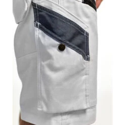 Short De Travail Peintre Blaklader X1500 100% Coton Croisé 12 Short De Travail Peintre Blaklader X1500 100% Coton Croisé -Vêtements Travail Série short de travail peintre x1500 blaklader 100 coton croise blanc gris detail1