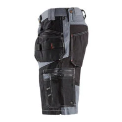 Short De Travail Blaklader X1500 100% Coton Croisé 370g/m² -Vêtements Travail Série short de travail x1500 blaklader 100 coton croise 370 g m gris noir cote 2