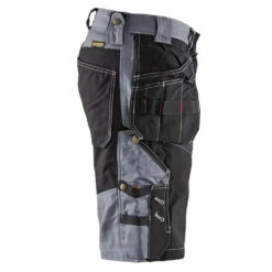 Short De Travail Blaklader X1500 100% Coton Croisé 370g/m² -Vêtements Travail Série short de travail x1500 blaklader 100 coton croise 370 g m gris noir cote