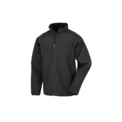 Veste Softshell En Polyester Recyclé HOMME RESULT -Vêtements Travail Série softshell homme en polyester recycle result noir face