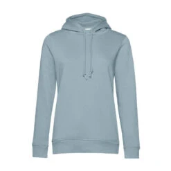 Sweat Capuche Organique FEMME B&C COLLECTION 28 Sweat Capuche Organique FEMME B&C COLLECTION -Vêtements Travail Série sweat capuche organique femme b c collection bleu gris face