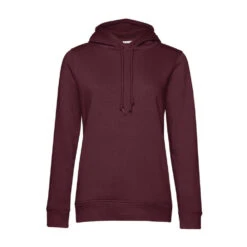 Sweat Capuche Organique FEMME B&C COLLECTION 32 Sweat Capuche Organique FEMME B&C COLLECTION -Vêtements Travail Série sweat capuche organique femme b c collection bordeaux face