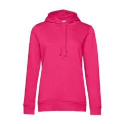 Sweat Capuche Organique FEMME B&C COLLECTION 34 Sweat Capuche Organique FEMME B&C COLLECTION -Vêtements Travail Série sweat capuche organique femme b c collection fuschia face
