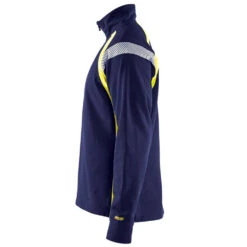 Sweat Haute Visibilité Blaklader Col Camionneur -Vêtements Travail Série sweat col camionneur haute visibilite homme blaklader marine jaune cote2 1