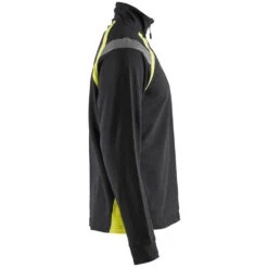 Sweat Haute Visibilité Blaklader Col Camionneur -Vêtements Travail Série sweat col camionneur haute visibilite homme blaklader noir jaune cote1 1