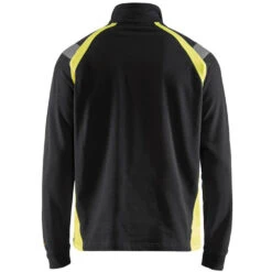 Sweat Haute Visibilité Blaklader Col Camionneur -Vêtements Travail Série sweat col camionneur haute visibilite homme blaklader noir jaune dos