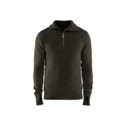 Sweat En Laine Col Zippé BLAKLADER -Vêtements Travail Série sweat en laine col zipp blaklader vert noir face