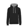 Sweat-shirt à Capuche Contrastée Kariban Homme -Vêtements Travail Série sweat shirt a capuche contrastee homme kariban black finegrey