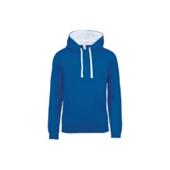 Sweat-shirt à Capuche Contrastée Kariban Homme -Vêtements Travail Série sweat shirt a capuche contrastee homme kariban bleuroyal