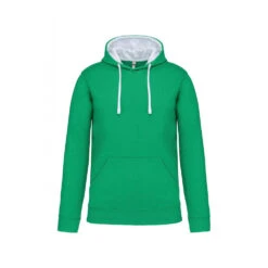 Sweat-shirt à Capuche Contrastée Kariban Homme -Vêtements Travail Série sweat shirt a capuche contrastee homme kariban lightkellygreen white